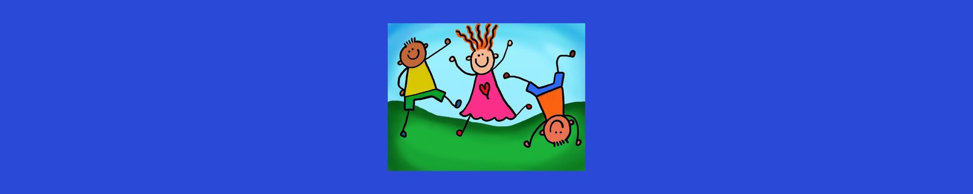 Cartoon of Children Playing