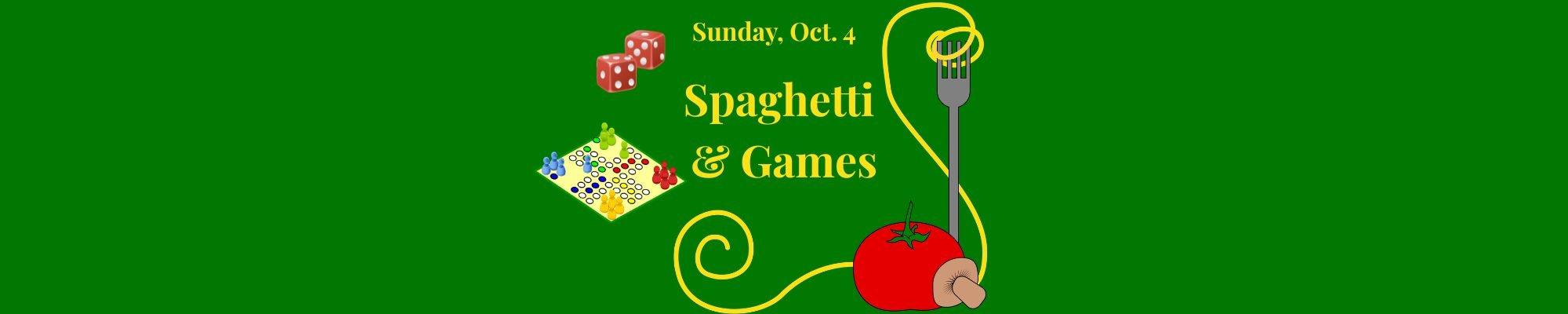 Spaghetti, dice, and board game
